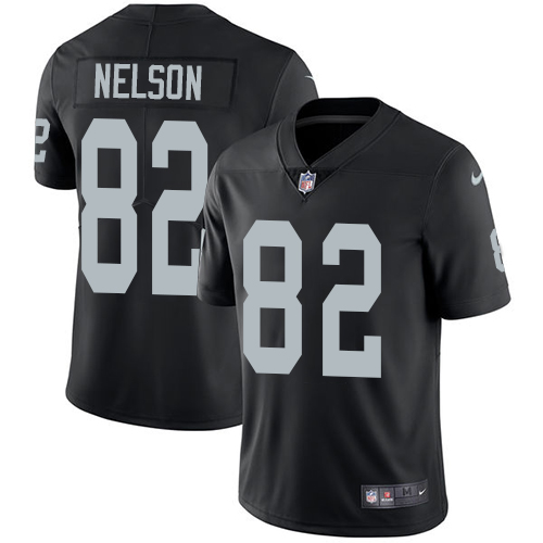 Nike Raiders #82 Jordy Nelson Black Team Color Men's Stitched NFL Vapor Untouchable Limited Jersey - Click Image to Close